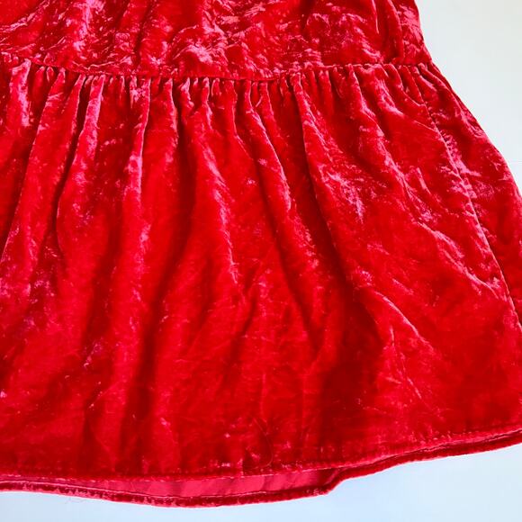 Crewcuts Crushed Velvet Red Dress - Picture 6 of 12